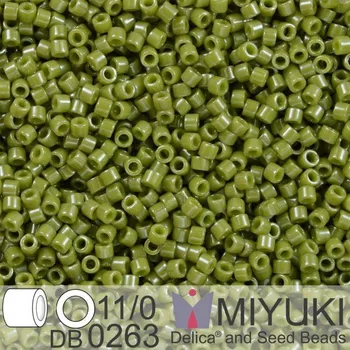Korálek Korálky Miyuki Delica 11/0. Barva Op Cactus Luster DB0263. Balení 5g