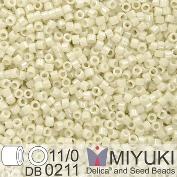 Korálek Korálky Miyuki Delica 11/0. Barva Op Limestone Luster DB0211. Balení 5g