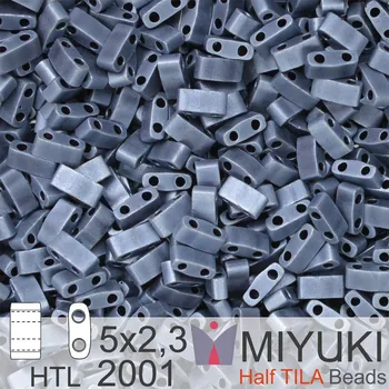 Korálek Korálky Miyuki Half Tila. Barva Matte Gunmetal HTL 2001 Balení 3g