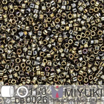 Korálek Korálky Miyuki Delica 11/0. Barva Met Steel Iris DB0026. Balení 5g.