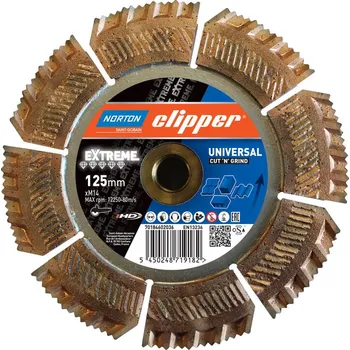 Dílna NORTON-CLIPPER Diamantový miskový kotouč 125x22.23mm Norton Clipper EXTREME CUT'N GRIND