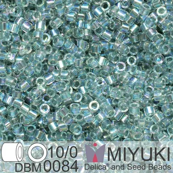 Korálek Korálky Miyuki Delica 10/0. Barva Sea Foam Lined Crystal AB DBM0084. Balení 5g.