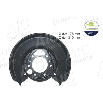 Brzdový kotouč Ochranný plech proti rozstřikování, brzdový kotouč A.I.C. 55097