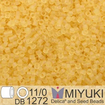 Korálek Korálky Miyuki Delica 11/0. Barva Tr Matte Crystal Ivory DB1272. Balení 5g.