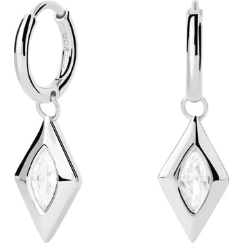 Náušnice PDPAOLA Slušivé stříbrné náušnice se zirkonem Kate Drop Essentials AR02-909-U + 2 měsíce na vrácení zboží