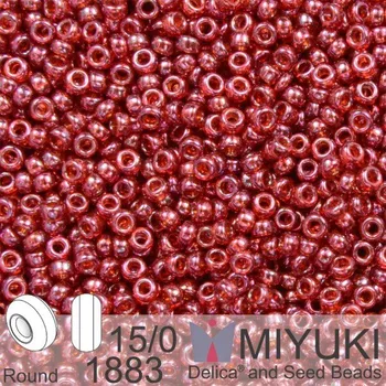 Korálek Korálky Miyuki Round 15/0. Barva 1883 Wine Gold Luster . Balení 5g