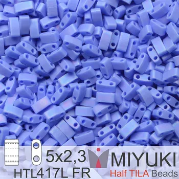 Korálek Korálky Miyuki Half Tila. Barva Matte Op Periwinkle AB HTL 417L FR Balení 3g