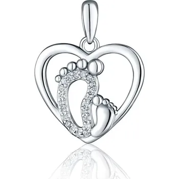 Přívěsek Stříbrný přívěsek srdce s nožičkami