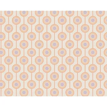 Tapeta Vliesová tapeta retro, geometrická - fialová, oranžová 395375 / Tapety na zeď 39537-5 retro Chic (0,53 x 10,05 m) A.S.Création