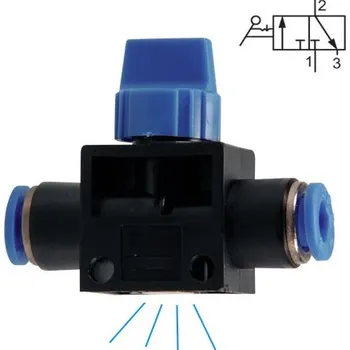 Ventil STNC ventil uzavírací 3/2 pro hadičky 10mm - s odvětráním
