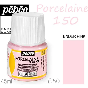 Speciální výtvarná barva Barva na porcelán vypalovací Pébeo Porcelaine 150. Odstín č.50 Tender Pink. Balení 45 ml.
