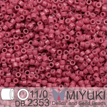 Korálek Korálky Miyuki Delica 11/0. Barva Duracoat Opaque Dyed Cherry Blossom DB2353. Balení 5g