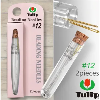 Nástroj na niť a příze Jehly na navlékání korálků TULIP No.12 pr.0,35mm délka 47mm sada 2Ks