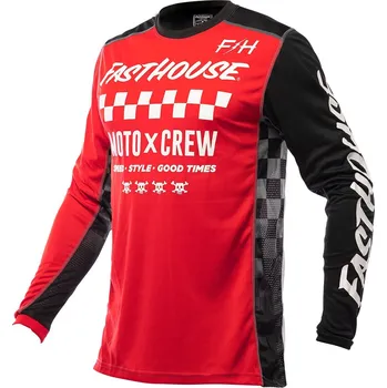 Moto dres Fasthouse Grindhouse Alpha Jersey Red Black Velikost: XXL