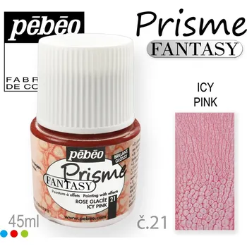 Speciální výtvarná barva Barva na Šperky PRISME Fantasy Pébéo . barva č.21 ICY PINK . Balení 45ml.