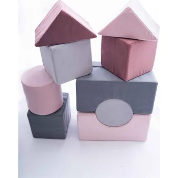 ostatní stavebnice Molitanová stavebnice Moliplay Velvet Pastels 9 dílů velikost XXL (Velikost XXL)