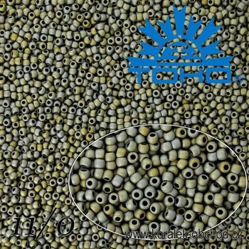 Korálek Korálky TOHO tvar ROUND (kulaté). Velikost 11/0. Barva č.613-Matte-Color Iris Gray. Balení 8g