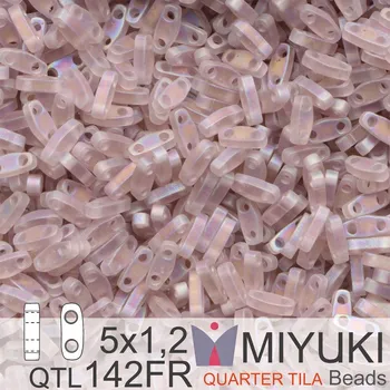 Korálek Korálky Miyuki QuarterTila. Barva Transparent Smoky Amethyst AB QTL 142FR Balení 3g