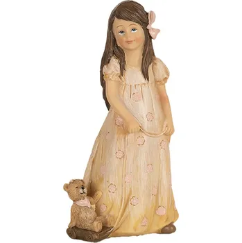 Dekorace děvčátko s medvídkem - 8*6*15 cm