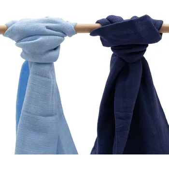 látková plena NEW BABY Bavlněné pleny 70x80 cm 2 ks světle modrá, tmavě modrá