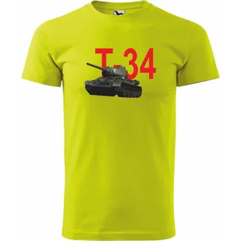 ON-DESIGN Tričko pánské/dětské TANK T-34 Velikost: XS, Barva: limetková