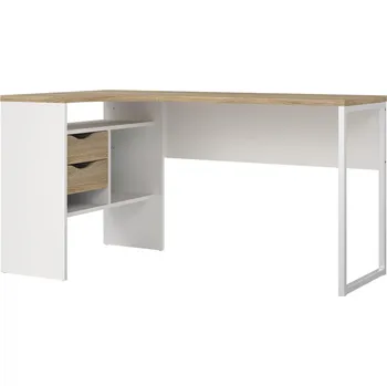 Komoda Falco Rohový psací stůl Felix 118 bílá/dub sonoma
