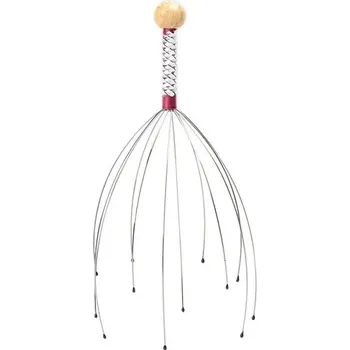 Masážní přístroj Chobotnicový masážní dráp pro hlavu - červených 12 drápů