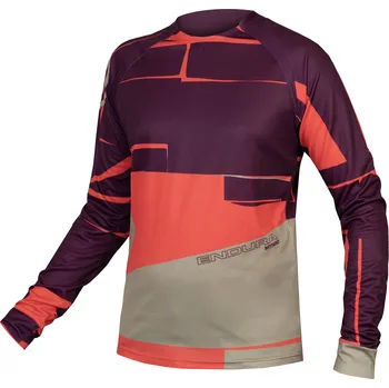 cyklistický dres Endura dres MT500 Print Tee LTD s dlouhým rukávem Granátové Jablko - vel. XXL r.23