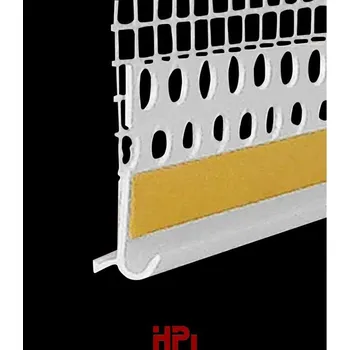 Stavební profil HPI Okapnice s tkaninou UNI 2 pro hliníkovou soklovou lištu d. 2,5bm, přesah tkaniny 100mm