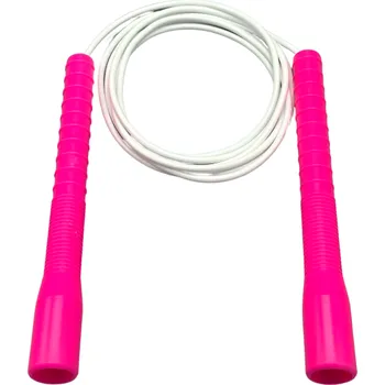 Švihadlo Kabelové švihadlo s dlouhou rukojetí - růžovo bílé