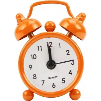 Budík Budík retro - analogové hodiny - Oranžový