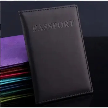 Obal na doklad Koženkový cestovní obal na doklady a karty - Černá