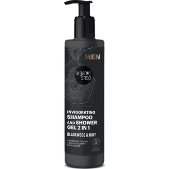 Sprchový gel Organic Shop Sprchový gel a šampon 2v1-Blackwood a máta Organic shop