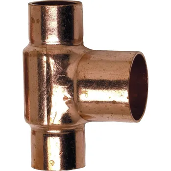 Fitinka CU 5130 R Měděný pájecí T-kus redukovaný A x A x A (pro k pájení, letovací - měď) - 12x12x10 CU.5130R