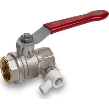 Vodovodní kohout RUB KOHOUT KULOVÝ s.81 VODA,PÁKA, FF DN 25 S VYPOUŠTĚNÍM