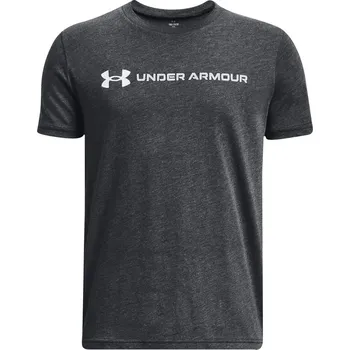 Pánské tričko tričko chlapecké UNDER ARMOUR B LOGO WORDMARK, SS-BLK - XL