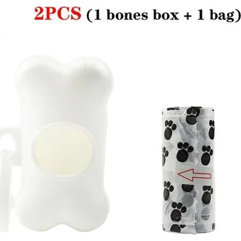 sáček na exkrement Psí doplněk | zásobovač na sáčky na psí exkrementy - 2ks Bílá