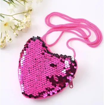 Peněženka Dívčí peněženka s flitry - růže červená