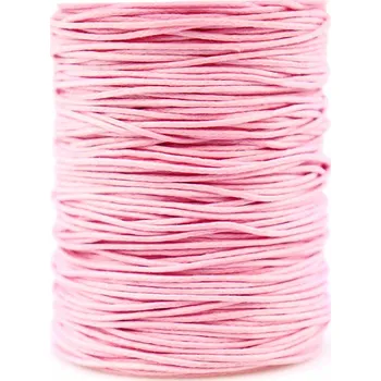 Pro Háčkování Bavlněná voskovaná šňůrka světle růžová 5 m