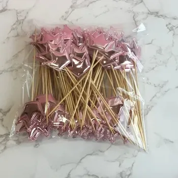 Party dekorace Dekorace na muffiny | ozdoba na dort 10 ks - HG. Světle růžová