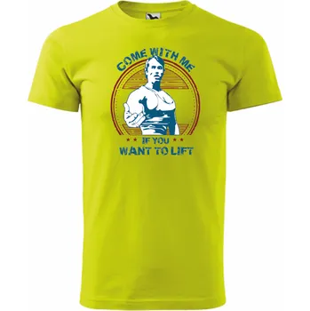 Pánské tričko ON-DESIGN Tričko s Arnoldem doprodej Velikost: M, Barva: limetková