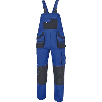 FF HANS Pracovní kalhoty s laclem modré 64 03530033D3064