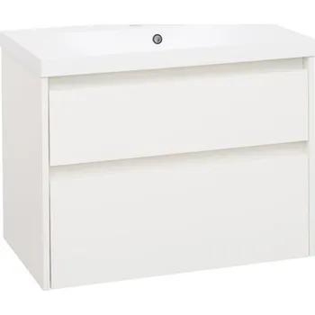 Koupelnový nábytek EBS Duomo Skříňka a umyvadlo 81 cm, bílá lesklá DUOMO81B