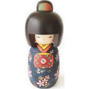 Panenka Kokeshi Odekake - modrá