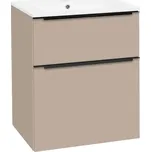 EBS Dream Skříňka s tenkým keramickým slim umyvadlem 61 cm, šedý kámen mat DREAMSL61CK