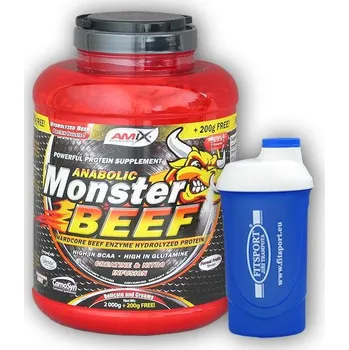 Protein Amix Anabolic Monster BEEF 90% Prot. 2200g + šejkr Vanilla-lime + DÁREK
