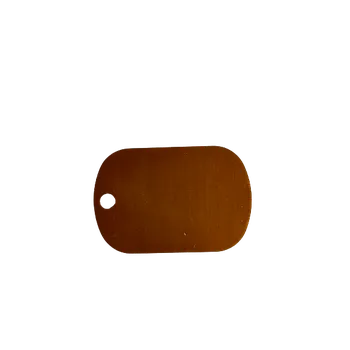 Vojenské psí známky DCH Kovová psí známka - malý obdélník Barva: Oranžová