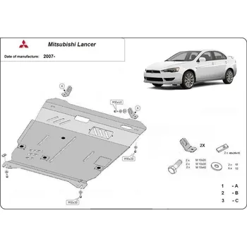 Kryt motoru Kryt pod motor MITSUBISHI LANCER VIII Cargo (CV_) - Plech - 8595698041487