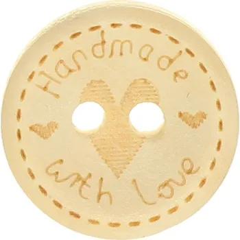 Knoflíček hand made srdíčko 15mm