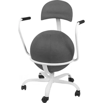 Jídelní židle Balónová židle AIR SEATING A1+ antracit Výška balónové židle: large XXL od 191 cm, Barva rámu: černá s područky a čalouněným balónem